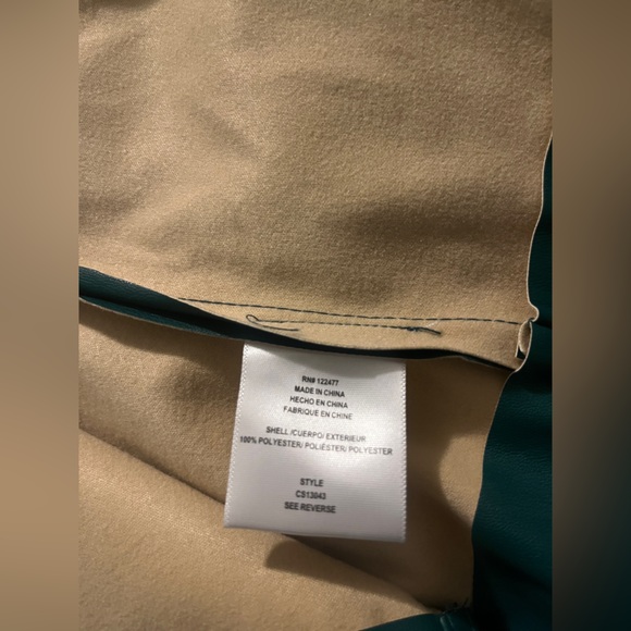 NSR Teal faux Leather Pencil Skirt - Picture 5 of 5